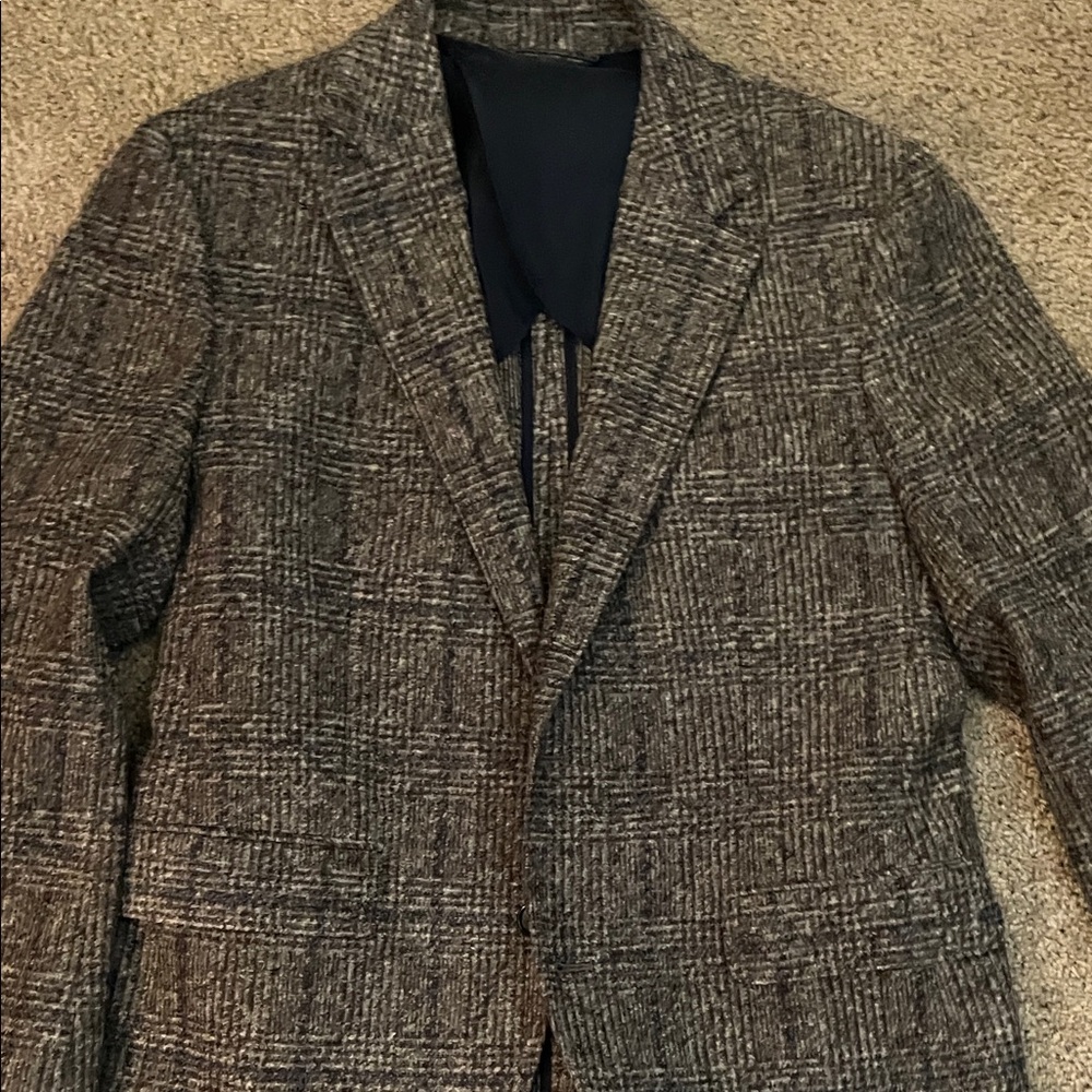 Bonobos Charcoal  tweed Checkered Blazer